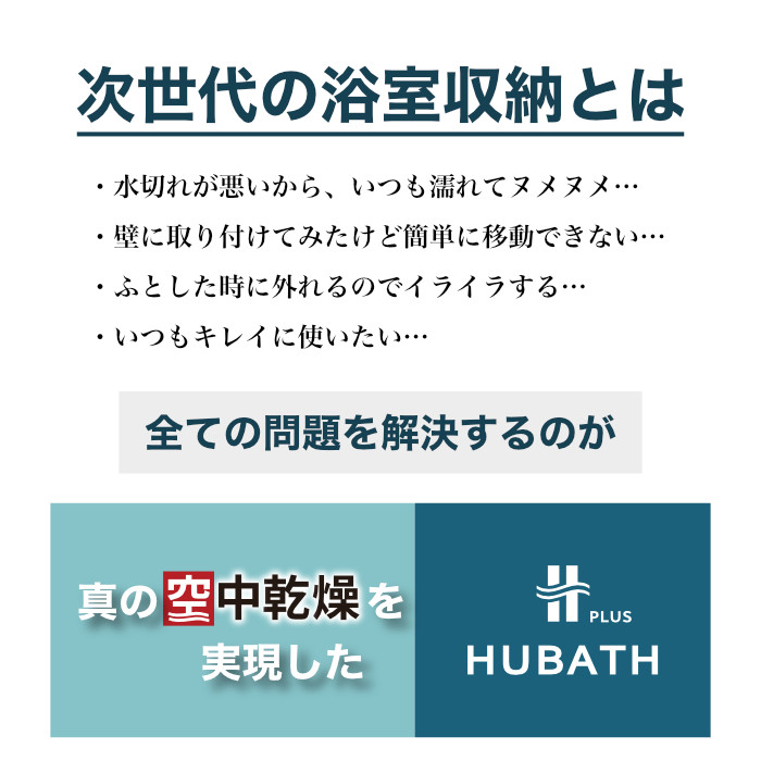 次世代の浴室収納でバス収納の問題を解決する